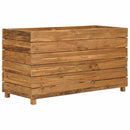 vidaXL újrahasznosított tíkfa és acél magaságyás 100 x 40 x 55 cm