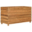 vidaXL újrahasznosított tíkfa és acél magaságyás 100 x 40 x 55 cm