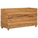 vidaXL újrahasznosított tíkfa és acél magaságyás 100 x 40 x 55 cm