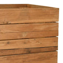 vidaXL újrahasznosított tíkfa és acél magaságyás 150 x 40 x 72 cm
