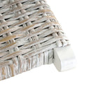 vidaXL fehér természetes kubu rattan és tömör mahagóni pihenőszék