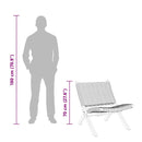 vidaXL fekete természetes kubu rattan és tömör mahagóni pihenőszék