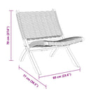 vidaXL természetes kubu rattan és tömör mahagóni pihenőszék