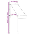 vidaXL narancssárga-fehér csíkos kézzel feltekerhető napellenző 100 cm