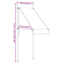 vidaXL kézzel feltekerhető antracitszürke napellenző 100 cm