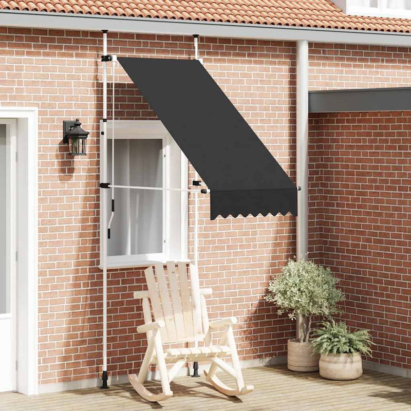 vidaXL kézzel feltekerhető antracitszürke napellenző 100 cm