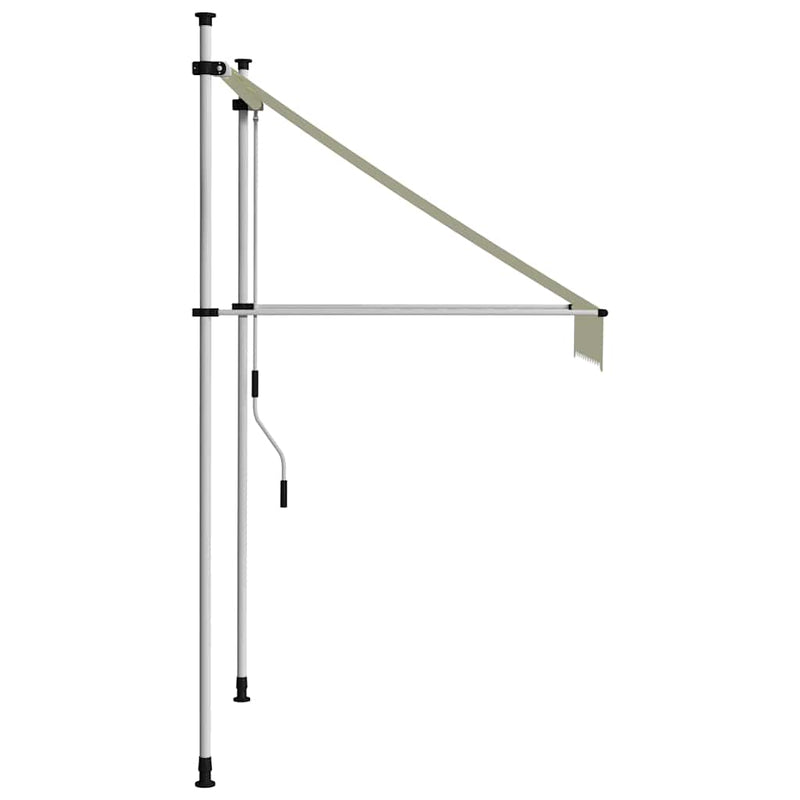 vidaXL krémszínű kézzel feltekerhető napellenző 100 cm