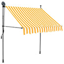 vidaXL fehér-narancssárga manuális LED-es napellenző 150 cm