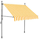 vidaXL fehér-narancssárga manuális LED-es napellenző 150 cm