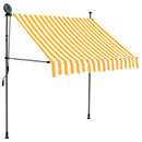 vidaXL fehér-narancssárga manuális LED-es napellenző 150 cm