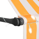 vidaXL fehér-narancssárga kézzel kihúzható LED-es napellenző 350 cm