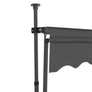 vidaXL antracitszürke kézzel feltekerhető LED-es napellenző 100 cm