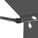 vidaXL antracitszürke kézzel kihúzható LED-es napellenző 150 cm