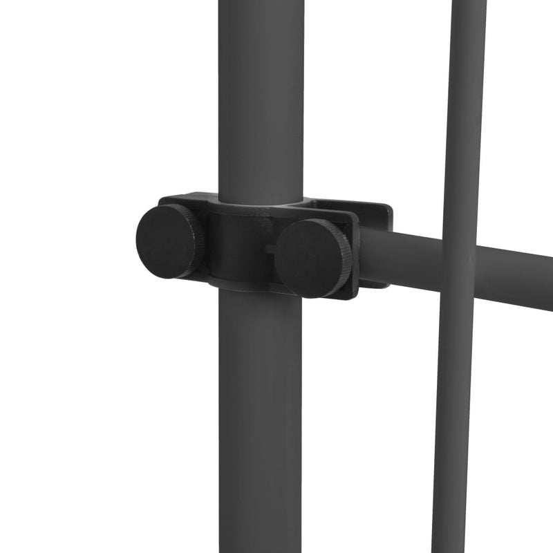 vidaXL antracitszürke kézzel kihúzható LED-es napellenző 200 cm