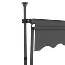 vidaXL antracitszürke kézzel kihúzható LED-es napellenző 250 cm