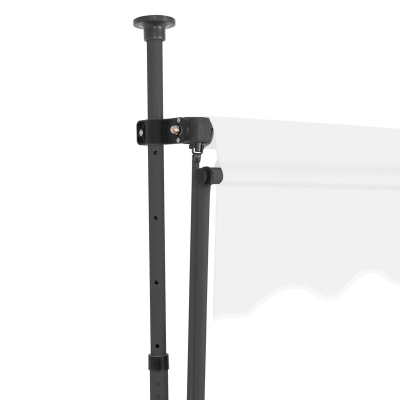 vidaXL krémszínű kézzel kihúzható LED-es napellenző 100 cm