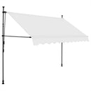 vidaXL krémszínű kézzel kihúzható LED-es napellenző 250 cm