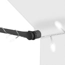 vidaXL krémszínű kézzel kihúzható LED-es napellenző 400 cm