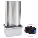 vidaXL ezüstszínű rozsdamentes acél kerti szökőkút 60,2x37x122,1 cm