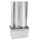 vidaXL ezüstszínű rozsdamentes acél kerti szökőkút 60,2x37x122,1 cm