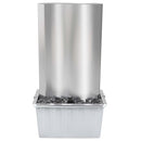vidaXL ezüstszínű rozsdamentes acél kerti szökőkút 60,2x37x122,1 cm