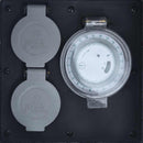 vidaXL szürke poligyanta kerti 2 foglalatos aljzat időzítővel