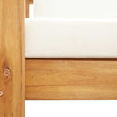 vidaXL krémszínű tömör akácfa kerti szék párnával