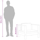 vidaXL krémszínű tömör akácfa kerti szék párnával