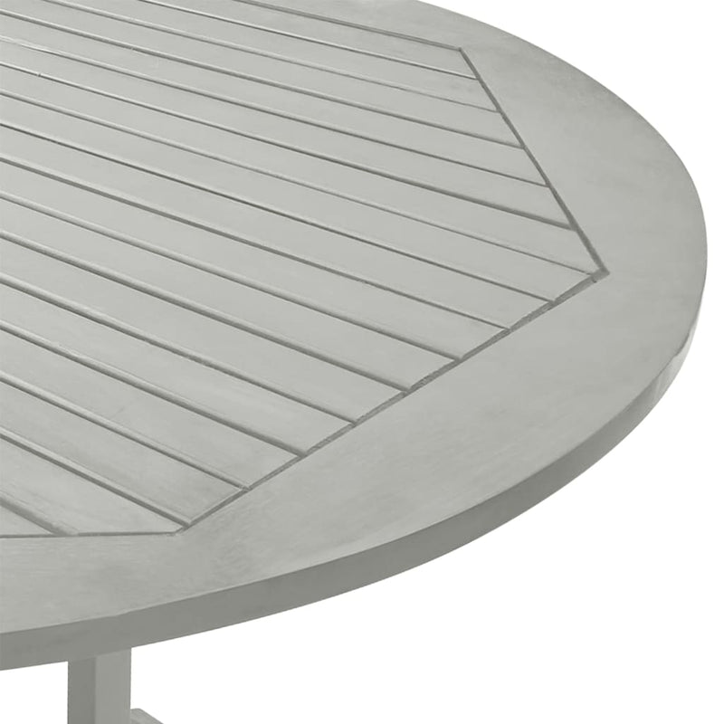 vidaXL szürke tömör akácfa kerti asztal 200 x 100 x 75 cm