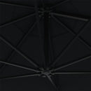 vidaXL fekete falra szerelhető napernyő fémrúddal 300 cm