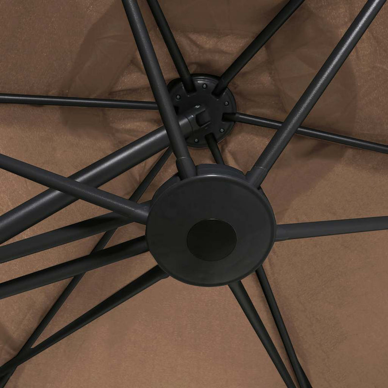 vidaXL tópszínű kültéri napernyő acélrúddal 300 cm