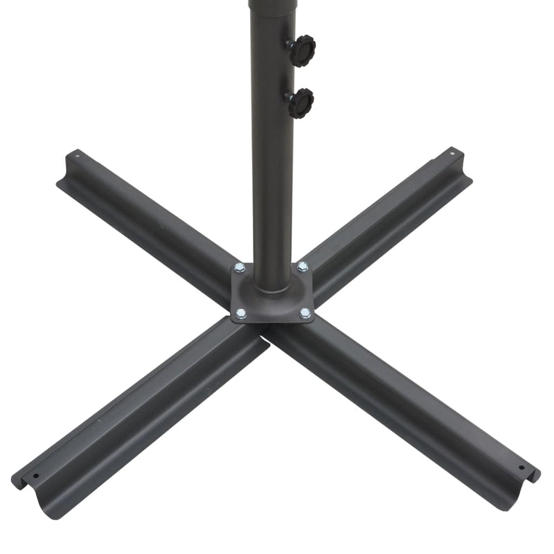 vidaXL antracitszürke dupla napernyő acélrúddal 250 x 250 cm