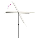 vidaXL homokfehér kerti napernyő alumíniumrúddal 2 x 1,5 m