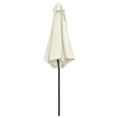 vidaXL homokfehér kültéri napernyő alumíniumrúddal 270 x 246 cm