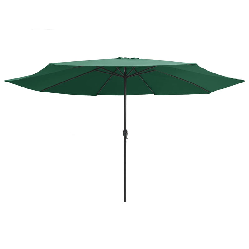 vidaXL zöld kültéri napernyő fémrúddal 390 cm