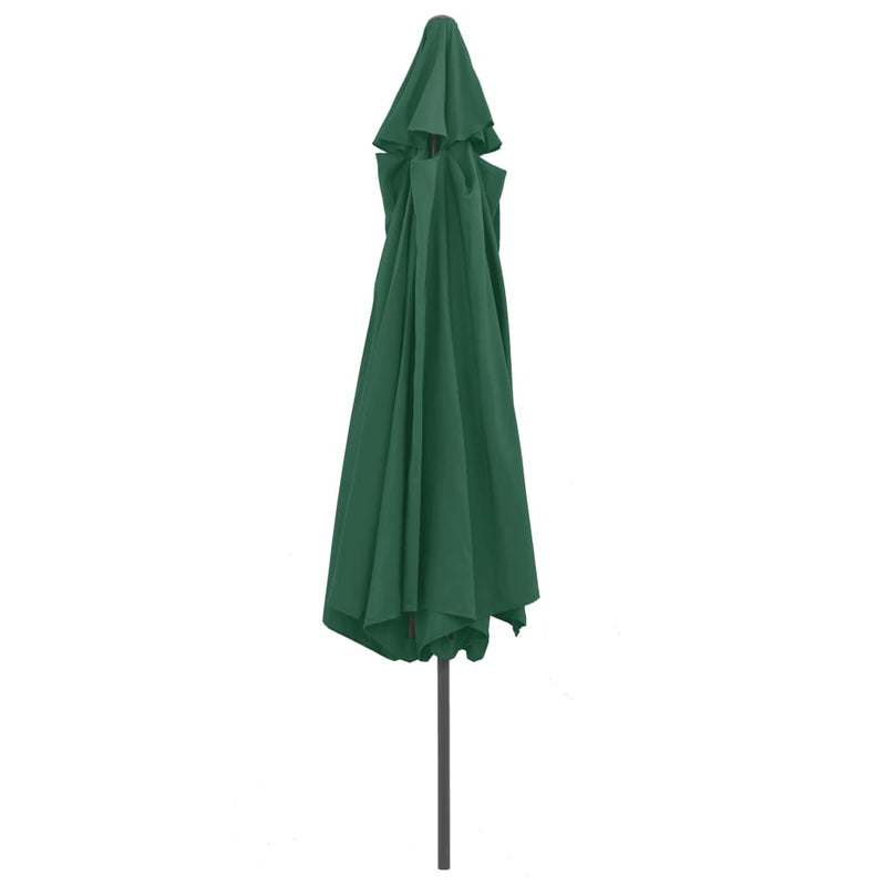 vidaXL zöld kültéri napernyő fémrúddal 390 cm