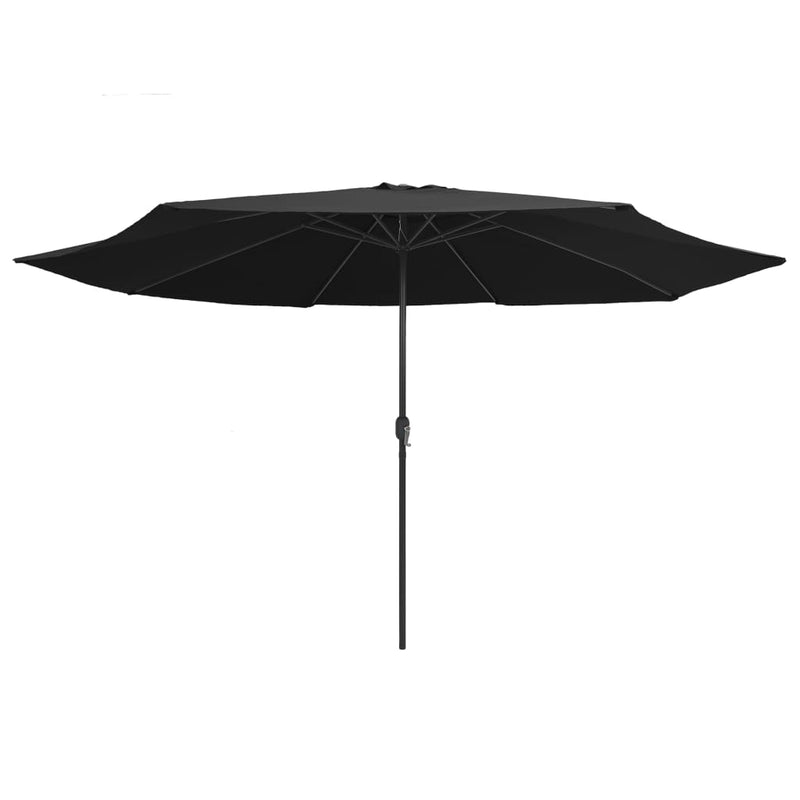 vidaXL fekete kültéri napernyő fémrúddal 390 cm