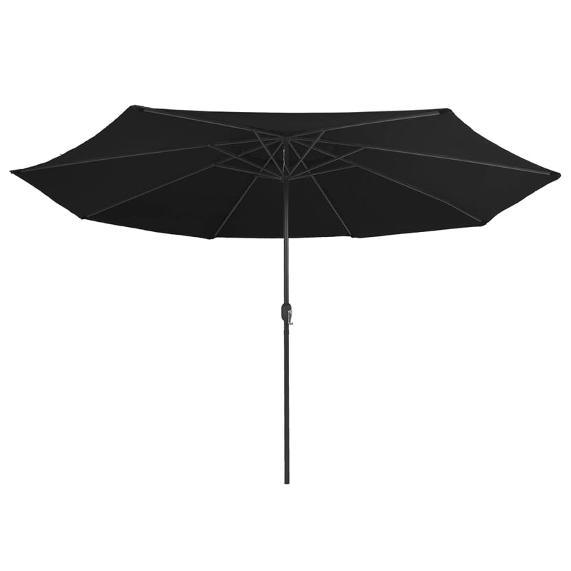 vidaXL fekete kültéri napernyő fémrúddal 390 cm