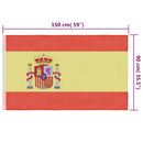 vidaXL spanyol zászló 90 x 150 cm