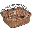 vidaXL természetes fűzfa elülső kerékpárkosár fedéllel 50 x 45 x 35 cm