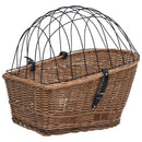 vidaXL természetes fűzfa hátsó kerékpárkosár fedéllel 55 x 31 x 36 cm