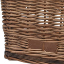 vidaXL természetes fűzfa hátsó kerékpárkosár fedéllel 55 x 31 x 36 cm