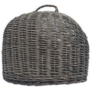 vidaXL szürke természetes fűzfa macskaszállító kosár 45 x 35 x 35 cm