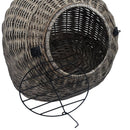 vidaXL szürke természetes fűzfa macskaszállító kosár 45 x 35 x 35 cm