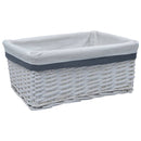 vidaXL 3 darab fehér fűzfa rakásolható kosár