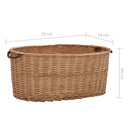 vidaXL természetes fűzfa tűzifatároló kosár fogantyúkkal 78x54x34 cm