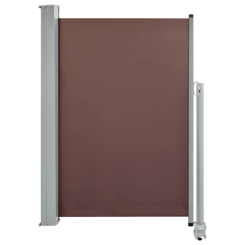 vidaXL barna behúzható oldalsó teraszi napellenző 120 x 300 cm