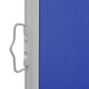 vidaXL kék behúzható oldalsó teraszi napellenző 120 x 300 cm