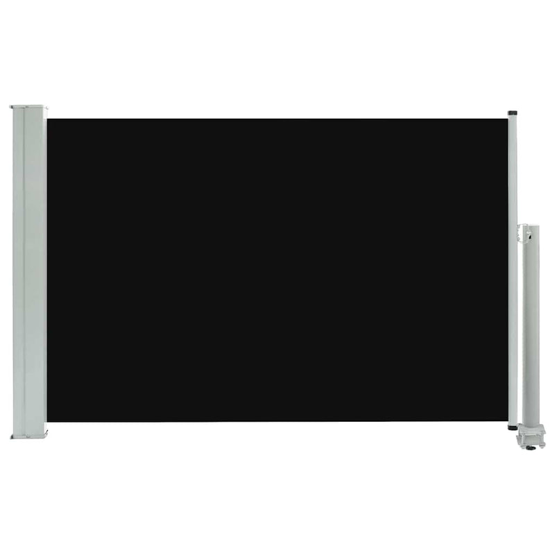 vidaXL fekete kihúzható oldalsó terasz napellenző 60 x 300 cm