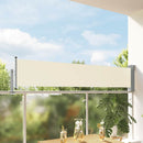 vidaXL krémszínű kihúzható oldalsó terasz napellenző 60 x 300 cm